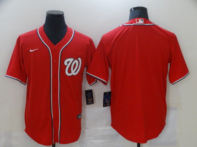 Men Washington Nationals Blank Red Game Nike MLB Jerseys->washington nationals->MLB Jersey